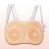 Cross-dressing Breast Implants Conjoined Silicone Breast-prosthetic Circular Breasts, Size:1500g(Non-sticky Skin Tone)