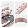 For Samsung Galaxy S25 5G 360 Holder MagSafe Acrylic Hybrid TPU Phone Case(Pink)