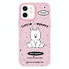 For iPhone 11 Skin Feeling Jelly TPU Hybrid PC Phone Case(Line Dog Pink)