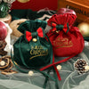 Christmas Gift Bag Christmas Eve Velvet Candy Bundle Bag, Color: Wine Red Style 2