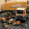 Without Crane Tower JIEDE Children Container Carriage Crane Alloy Engineering Car Toy Set