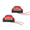 2pcs MK-198 3LED Van / Truck / Trailer White Light License Plate Lamp(Red)