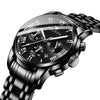 FNGEEN 4006 Men Trendy Waterproof Quartz Watch(White Steel Blue Surface)