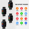 GTS5 2.0 inch Fitness Health Smart Watch, BT Call / Heart Rate / Blood Pressure / MET / Blood Glucose(Black)