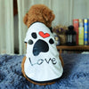 Cotton Dog Vest, Love Heart Print, XXL, White