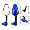 Motorcycle Handle All Aluminum Cherry Rearview Mirror(Silver)