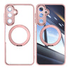 For Samsung Galaxy A16 5G 360 Holder MagSafe Acrylic Hybrid TPU Phone Case(Pink)
