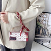 For Samsung Galaxy Z Fold3 5G Luck Flower Pattern TPU Phone Case With Strap(Red)