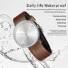 YAZOLE 520 Simple Dial Waterproof Quartz Movement Watch(Silver+Brown)