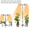 LED Growth Lamp Full-Spectrum Floor Tripod Plant Lamp Indoor Breeding Folding Filling Light, Specification: Four Head EU Plug