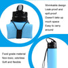 600ml Folding Silicone Riding Water Cup Portable Environmental Protection Shatterproof Silicone Water Bottle(Grey)