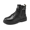 Men Martin Boots Motorcycle Leather Boots High Top Work Boots, Size: 42(XFS-8606 Black)