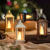 LED Electronic Candlelight Christmas Decoration Retro Mini Horse Lantern(Black)