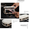 Women Fashion Banquet Party Pearl Handbag Single Shoulder Crossbody Bag (Beige)