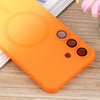 For Samsung Galaxy S25+ 5G Liquid TPU Silicone Gradient MagSafe Phone Case(Orange Yellow)