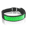 LED Display Dog Collar, Green, Rechargeable, Programmable Text/GIF, App