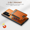 For Samsung Galaxy S25+ 5G Suteni H17 Oil Eax Leather MagSafe Detachable Wallet Phone Case(Khaki)
