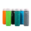 600ml Food Class Silicone Folding Outdoor Water Cup Portable Cycling Water Bottle(Black)