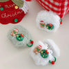 For AirPods 3 Christmas Series Plush Earphone Protective Soft Case(White Christmas Tree)