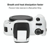 For Canon EOS R100 Glossy Soft Silicone Protective Case(White)