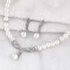 3 in 1 Bridal Accessories Lady Classic Fashion Bead Earring Necklace Jewelry Set
