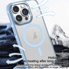 For iPhone 13 Pro Max Hardware Side Cooling Skin Feel Frosted Metal Lens Frame MagSafe Phone Case(Gold)