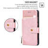 For Samsung Galaxy S25+ 5G Zipper Bag Leather Phone Case(Rose Gold)