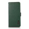 For Samsung Galaxy A36 KHAZNEH Side-Magnetic Litchi Genuine Leather RFID Phone Case(Green)