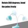 8012 USB Desk Lamp Student LED Study Lamp Bedroom Bedside Lamp(Blue)