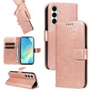 For Samsung Galaxy A26 5G Global Swallowtail Butterfly Embossed Leather Phone Case(Rose Gold)