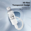 Baseus Gem Transparent 2.4A USB to 8 Pin Fast Charging Data Cable, Length:1m(White)