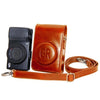 Full Body Camera PU Leather Case Bag with Strap for Ricoh GR / GRII / GRIII, Casio ZR1200 / ZR1500/ ZR2000/ ZR3500, ZR3600 / ZR3700 / ZR5500 (Brown)