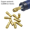 10 PCS Three-claw Copper Clamp Nut for Electric Mill FittingsBore diameter: 3.2mm
