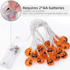Warm White 1.5m 10LEDs Halloween LED Cartoon Atmosphere Decorative Light String(Conventional Pumpkin)