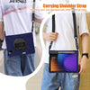 For Xiaomi Pad 7 / 7 Pro Rotatable Holder Silicone Hybrid PC Tablet Case with Shoulder Strap(Navy Blue)