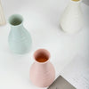 Modern Simple Plastic Flower Vase Creative Desktop Decoration Ornaments(Milk White)