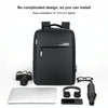 OUMANTU 9002A Business Laptop Bag Men Casual Backpack with External USB Port(Light Grey)
