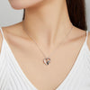 S925 Sterling Silver Heart-shaped Panda Women Nacklace Jewelry