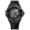 BINBOND B2266 Men Luminous Calendar Outdoor Waterproof Watches, Color: Black Leather-Black Steel