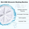 2 in 1 Portable Mini Washing Machine Ultrasonic Turbine Clothes Mini Washer with USB Cable Convenient for Travel