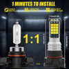 2 PCS V6 H16 DC9-36V 30W 3000LM IP65 Car LED Double Color Fog Light with 30LEDs SMD-2525 Lamp