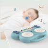 Children Multi-functional Keyboard Player Pats the Drum Light Music Puzzle Early Education Toy(Blue)
