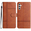 For Samsung Galaxy A26 5G Cowhide Texture Stitching Leather Phone Case(Brown)