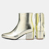 Autumn  Winter Glitter Square Heel Pointed Low-Top Women Boots, Size:40(Silver)