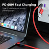 ENKAY 6-in-1 PD60W USB-A / Type-C to Type-C / 8 Pin / Micro USB Magnetic Fast Charging Cable, Cable Length:1m(Red)