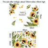 Fresh Sunflower Wall Stickers Living Room Flower Background Wall Decoration Wallpaper 30 x 90cm
