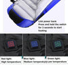 USB Electric Heating Down Cotton Sleeping Bag 3-speed Temperature Adjustment (180+30)x75cm(Blue)