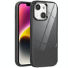 For iPhone 14 Litchi Texture TPU Hybrid Acrylic Phone Case(Black)