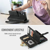 For Samsung Galaxy S25+ 5G CaseMe C30 Card Slots Zipper Wallet Leather Phone Case(Black)