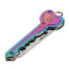 Mini Folding Key Knife Keychain - Steel Blade, 8cm - Multi-Colour
